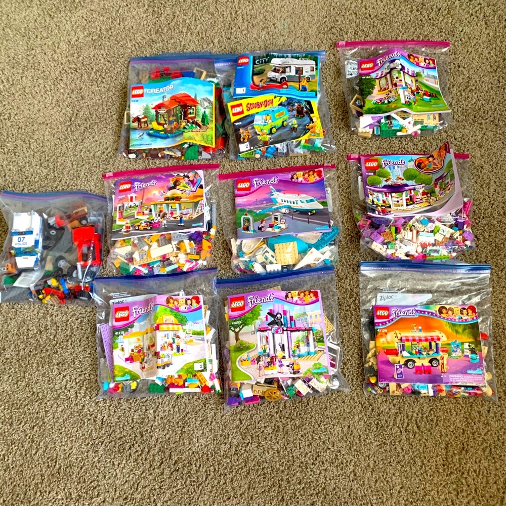 10 bags of lego sets